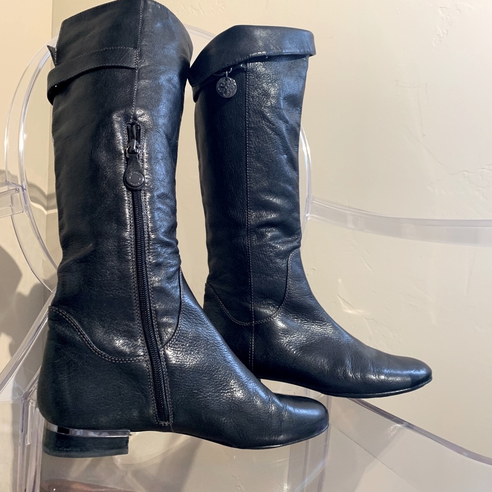 Isola tall leather dark brown boots 8.5 M